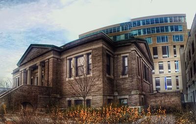 Low angle view of building against sky