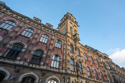 Low angle view of historic building against sky