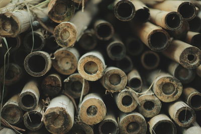 Full frame shot of wooden sticks