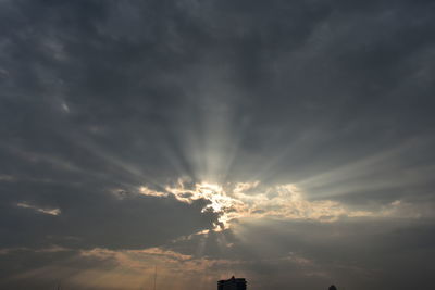 Low angle view of storm clouds in sky