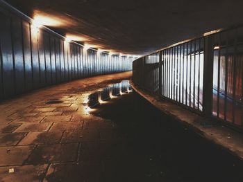 Empty illuminated corridor