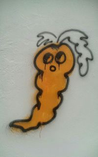 Close-up of heart shape on wall