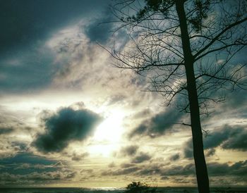 Storm clouds over landscape