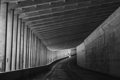 View of empty tunnel