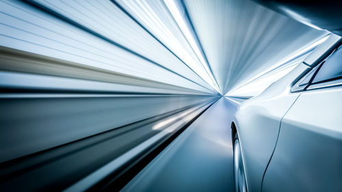 Cropped image of car in tunnel