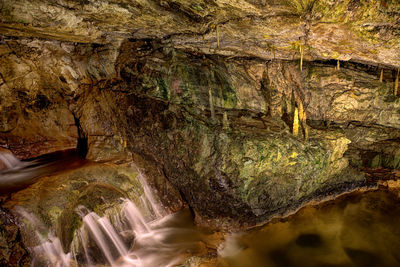 Underground waterfall st. beatus switzerland.