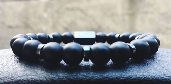 Close-up of pipes on table