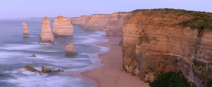 The 12 apostles rock formations and cliffs at port campbell
