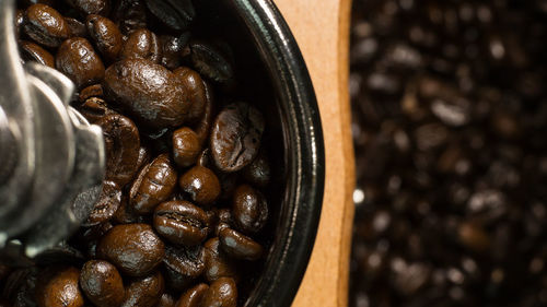 Directly above shot of coffee beans