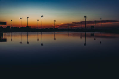 Scenic shot of calm sea at sunset