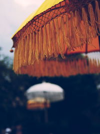 Close-up of roof against sky