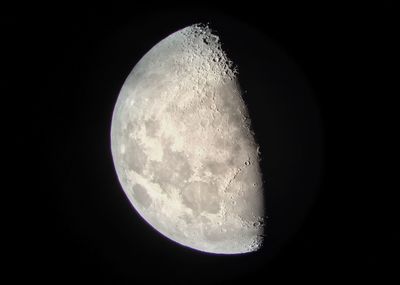 Low angle view of moon at night
