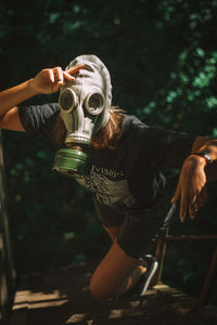 Portrait of man photographing