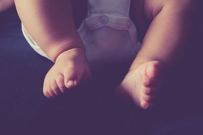 Close-up of a young woman on floor