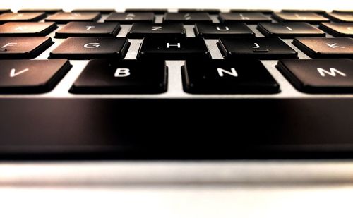 Close-up of computer keyboard