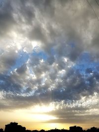 Low angle view of cloudy sky