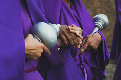 Catholics are seen in pelourinho during the easter week procession in the city of salvador, bahia.