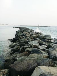 Rocks in sea