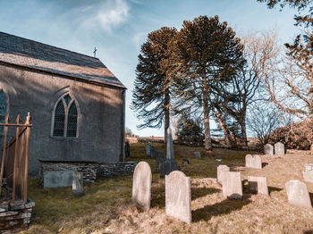 View of cemetery against sky