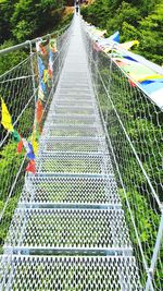 Footbridge amidst trees