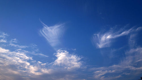 Low angle view of clouds in sky