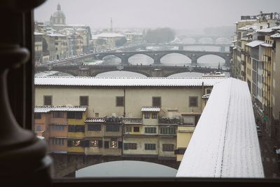 Bridge over river in city