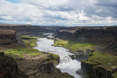 Scenic view of river against sky