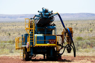 Machinery on field