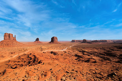 Scenic view of desert against sky