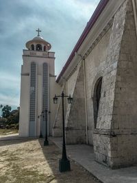 Exterior of historic building against sky