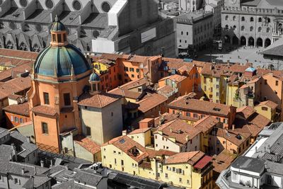 High angle shot of townscape