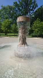 Fountain in garden