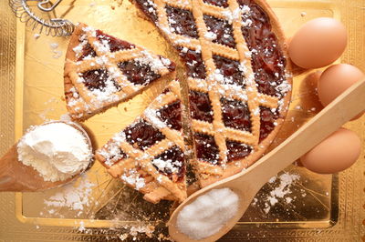 Crostata italian cherry pie