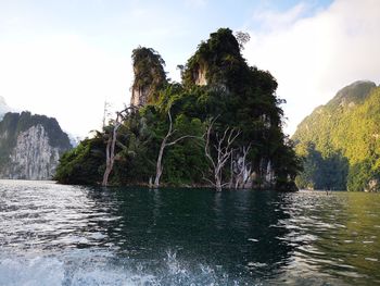 Scenic view of river against sky