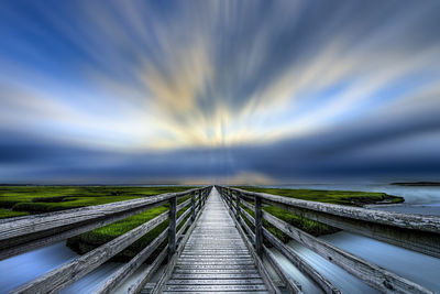 View of bridge over sea against sky