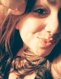 Close-up portrait of woman