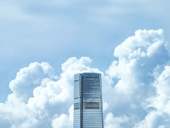 Low angle view of modern building against sky