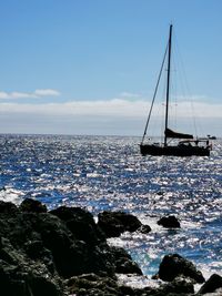 Sailboats in sea