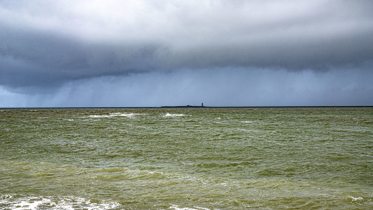 VIEW OF SEA AGAINST CLOUDY SKY