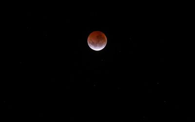 Low angle view of moon in sky