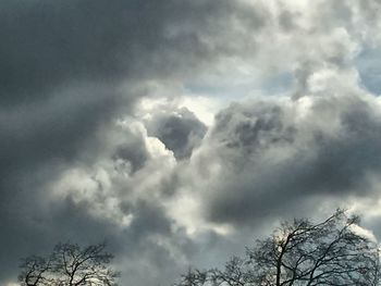 Low angle view of storm clouds in sky