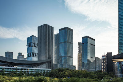 Low angle view of buildings against sky