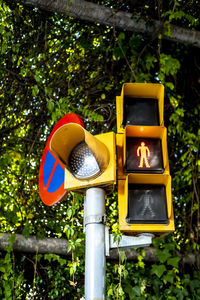 Traffic light for pedestrians in barcelona