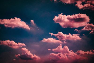 Low angle view of clouds in sky