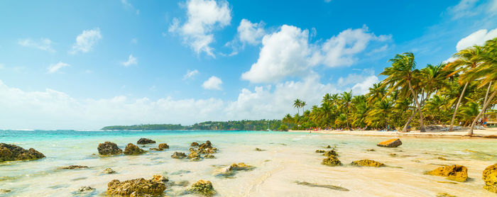 Panoramic view of beach against sky