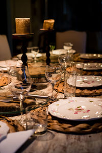 Close-up of food on table