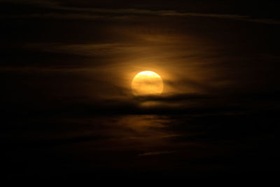 Low angle view of sky at sunset