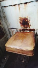 Close-up of old wooden wall