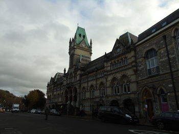 View of clock tower in city