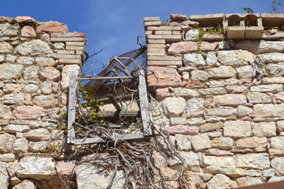 Brick wall of old building